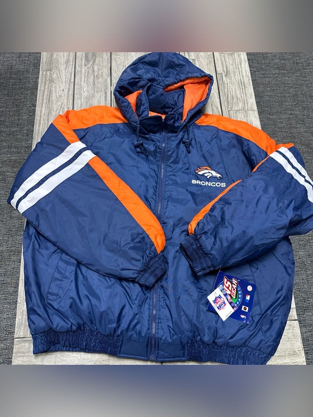NWT Vintage 90s NFL Game Day by Sports Fans Gear Denver Broncos Jacket 2XL Retro